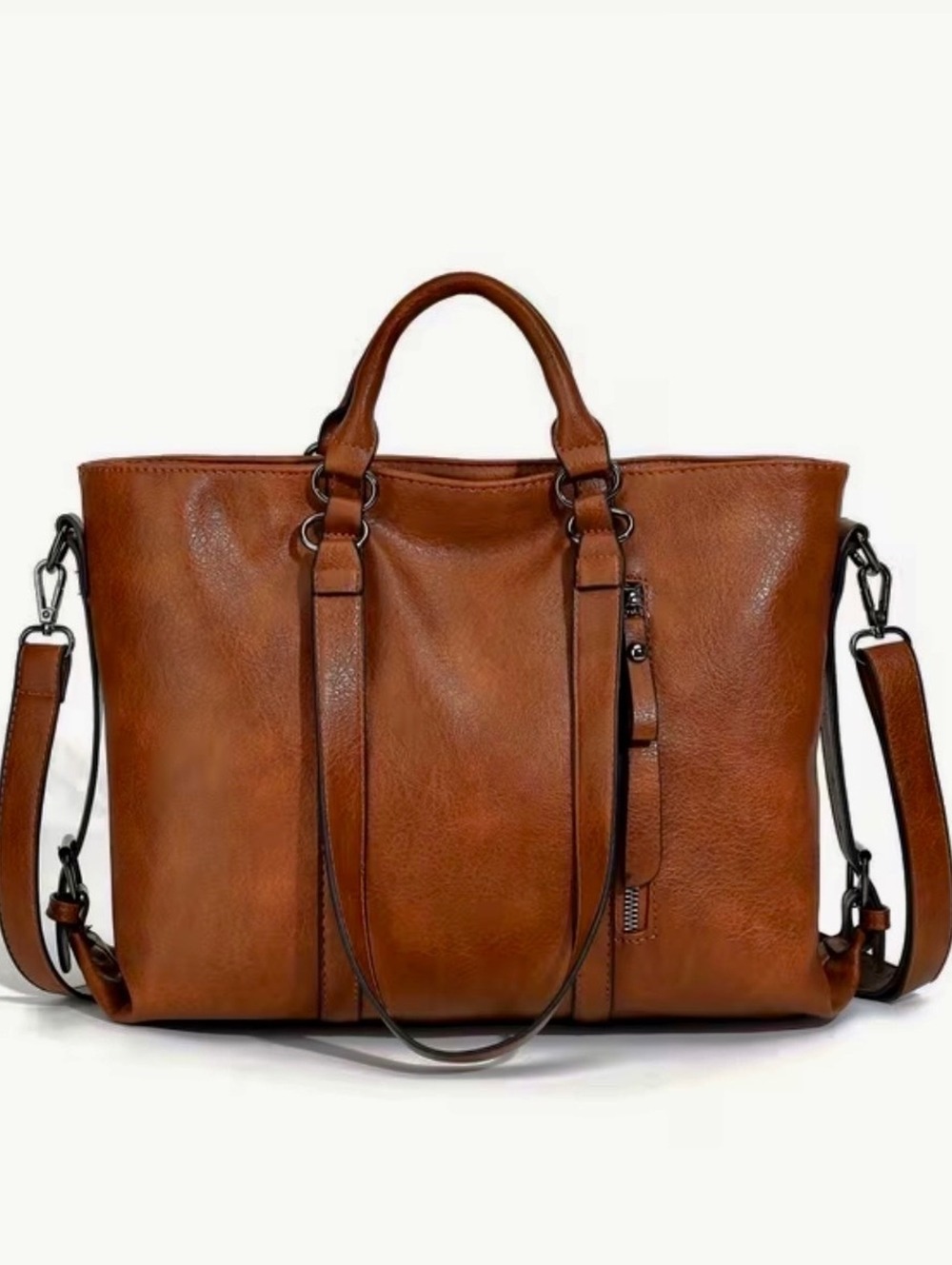 New - Gorgeous - Vintage Inspired Faux Leather Shoulder Bag - Brown
